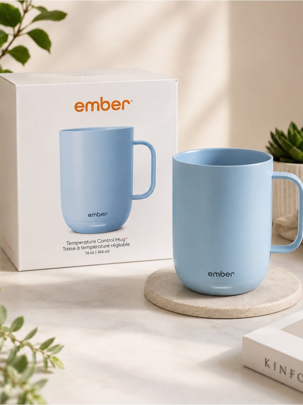 Ember 14oz MUG Temp. Control - Powder Blue - OPEN BOX - USED